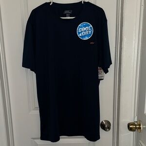 Dickies Short Sleeve Cool & Dry Tee - Black with Blue Badge